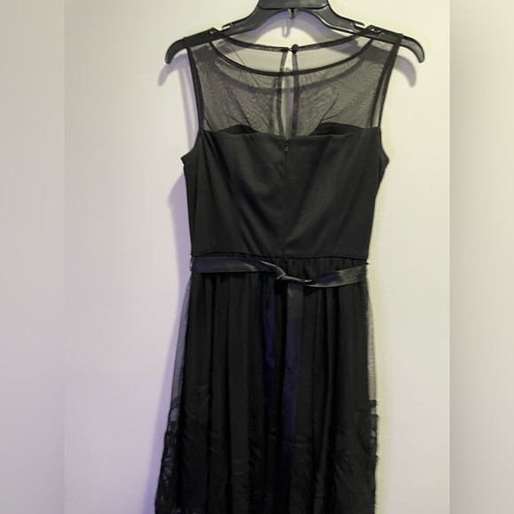 {DB Studio} black cocktail dress Women's Size M (8-10) mesh and lace details - Picture 4 of 6
